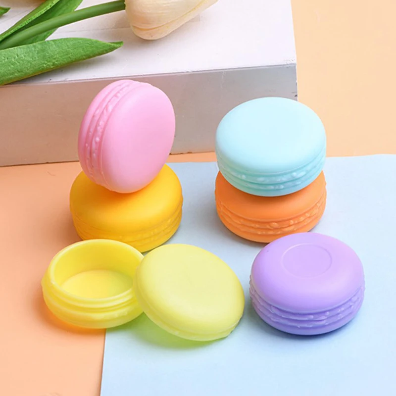 1Pcs 10ML Silicone Travel Portable Lotion Cream Box Bottle Cosmetic Foundation Cream Pill Macaron Storage Box