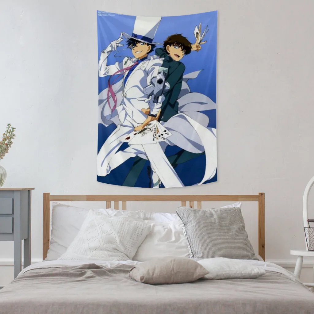 

Anime Detective Conan Fabric Tapestry for Wall Bedroom Room Decorating Items