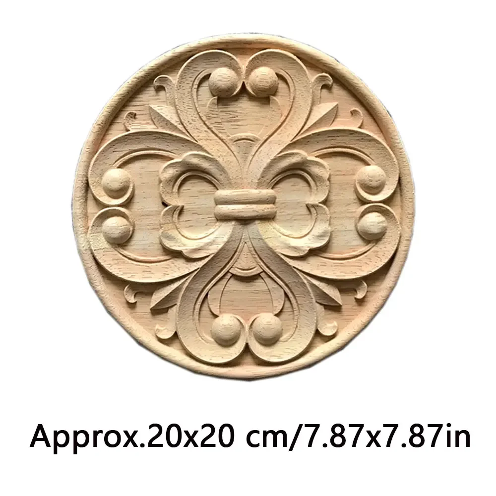 2PCS Wood Carved Onlay Carpenter Decal Working Table Leg Applique Decoration Cabinet Furniture Figurines Vintage Home Decor