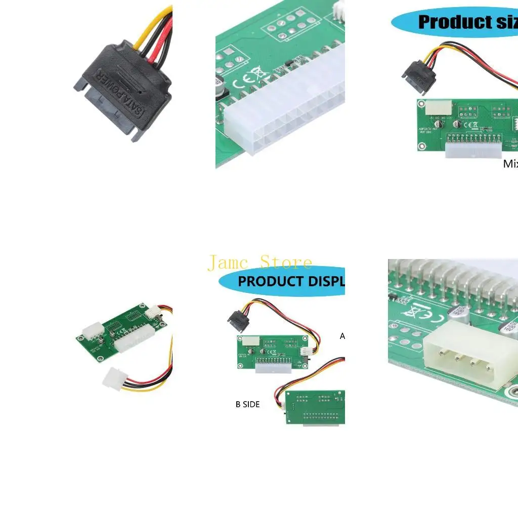 

LX0B Atx 24Pin to 4Pin Dual PSU Sync Adapter Power Supply Sync Starter Extender Board