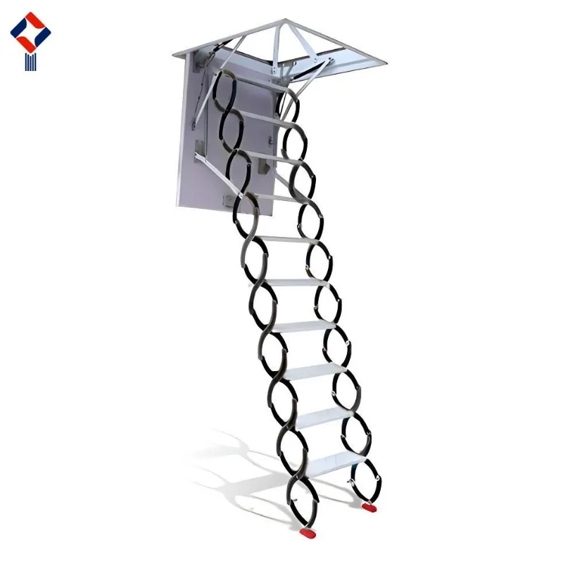 Customized Electric Attic Stairs Retractable Loft Ladder Automatic Folding Attic Ladder Remote Control 500kg Capacity
