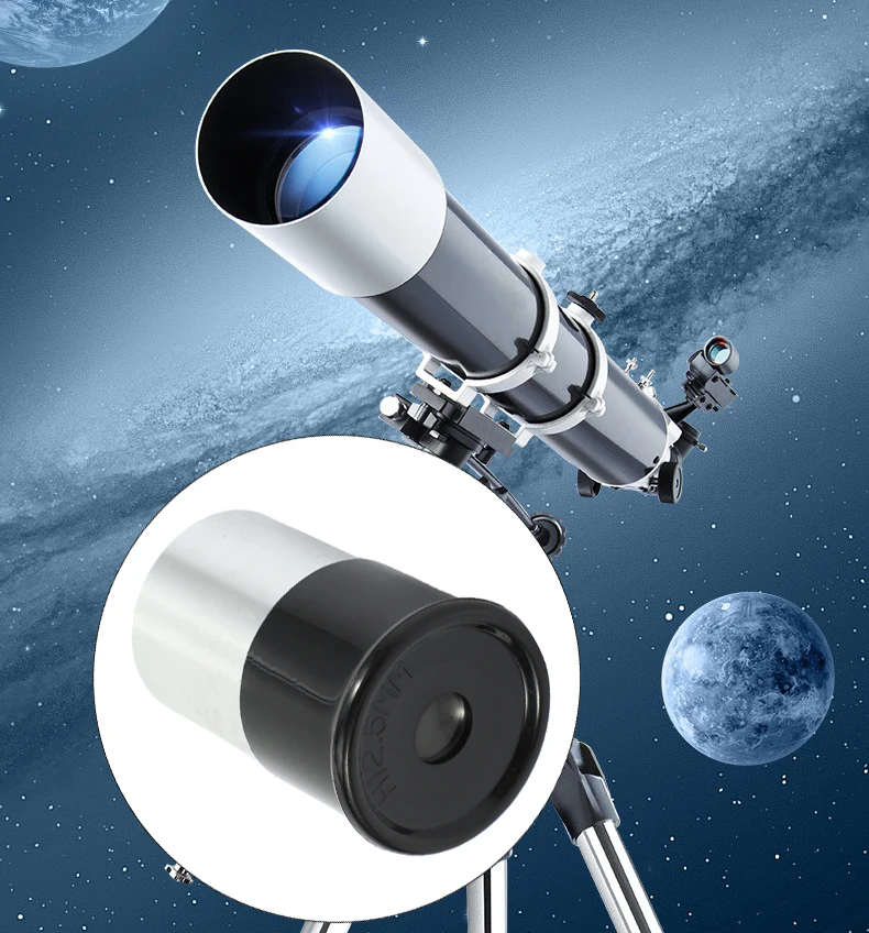 Vidro óptico totalmente multi-revestido para telescópio astronômico, lente ocular, acessório do telescópio, 0,965 ", H12.5 mm