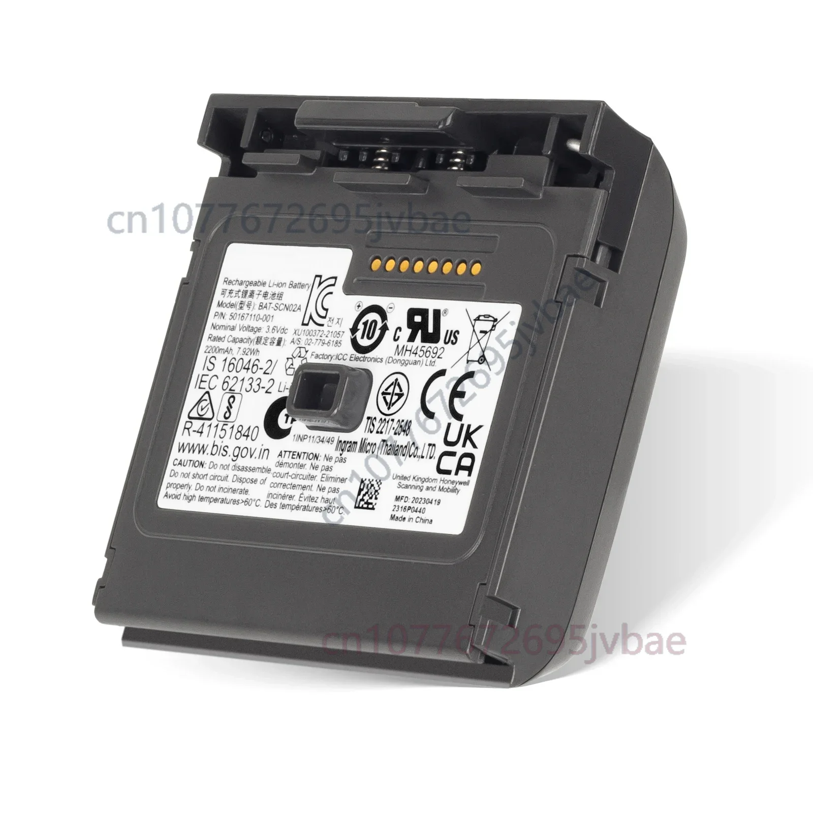 Original BAT-SCN02A Battery 2200mAh 3.6V for Honeywell 8680i Barcode Scanner - 50167110-001 Replacement
