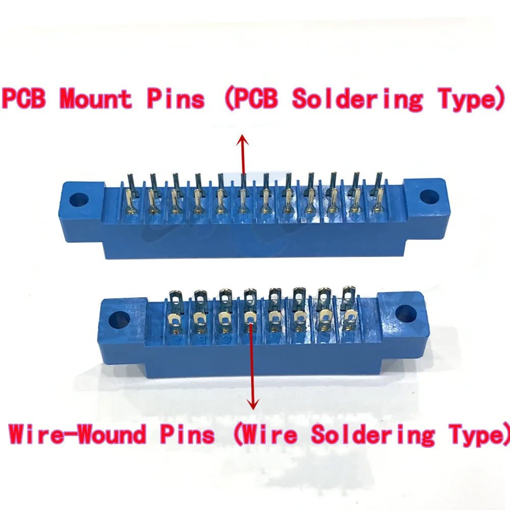 5PCS Model 805 3.96mm Gold Finger Connector - Wire-Wound & PCB Mount Socket, 8P/10P/12P/20P~72P