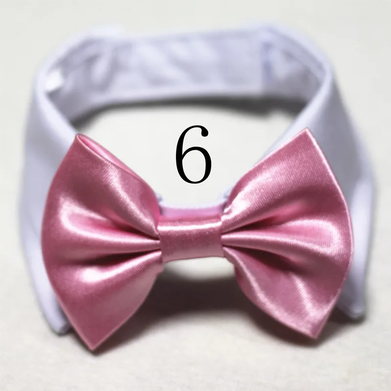 Cat bow tie Pet Products Solid color striped fashion pet four seasons cotton dog tie