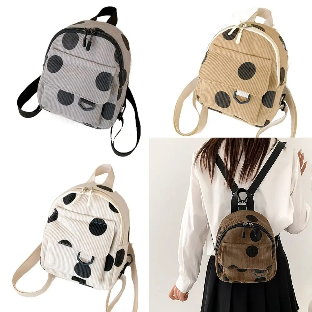 Große Kapazität Mini Rucksack Mode einfache leichte Studenten Bücher taschen Cord lässig reisen Rucksack