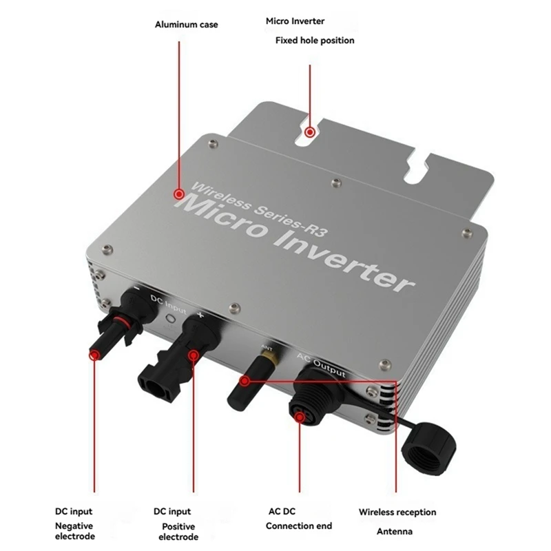 400W Solar Inverter Grid Tie Mppt Micro Inverter 230V/120V Support WIFI For Outdoor Photovoltaic Power Generation System