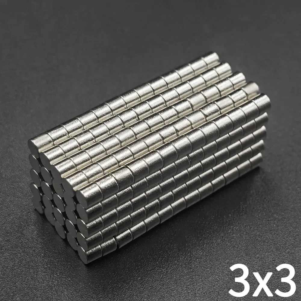 3x3mm magnet Round Permanent Super Strong Powerful Magnetic Disc Used for Refrigerators and Offices for Fridge, DIY, Building