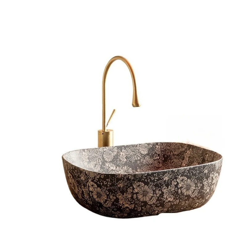 

Ретро столешница умывальник керамический умывальник для отеля балкон умывальник для ванной комнаты