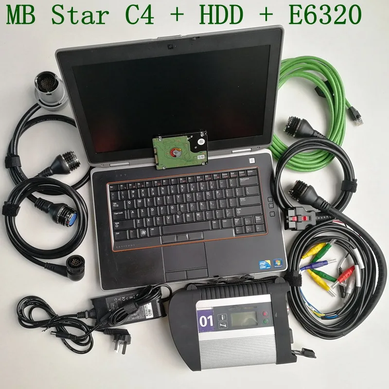 Scanner Automotivo MB Star C4 SD Connect 4 with Laptop E6320 I5 4G 320GB HDD with Software Latest Auto Repair Diagnose Tool