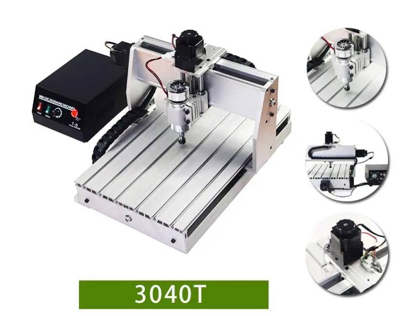 3 Axis 3020Z-DQ CNC Router Engraver Cutting Machine CNC 3020 with Ball Screw + 20x 3.175mm 1/8