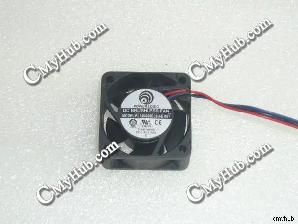 For POWER LOGIC PLA0402B03H B 001 DC 3.3V 0.50A 4020 4CM 40MM 40X40X20MM 3pin Cooling Fan PLA0402B03H-B 001 PLA0402B03H B