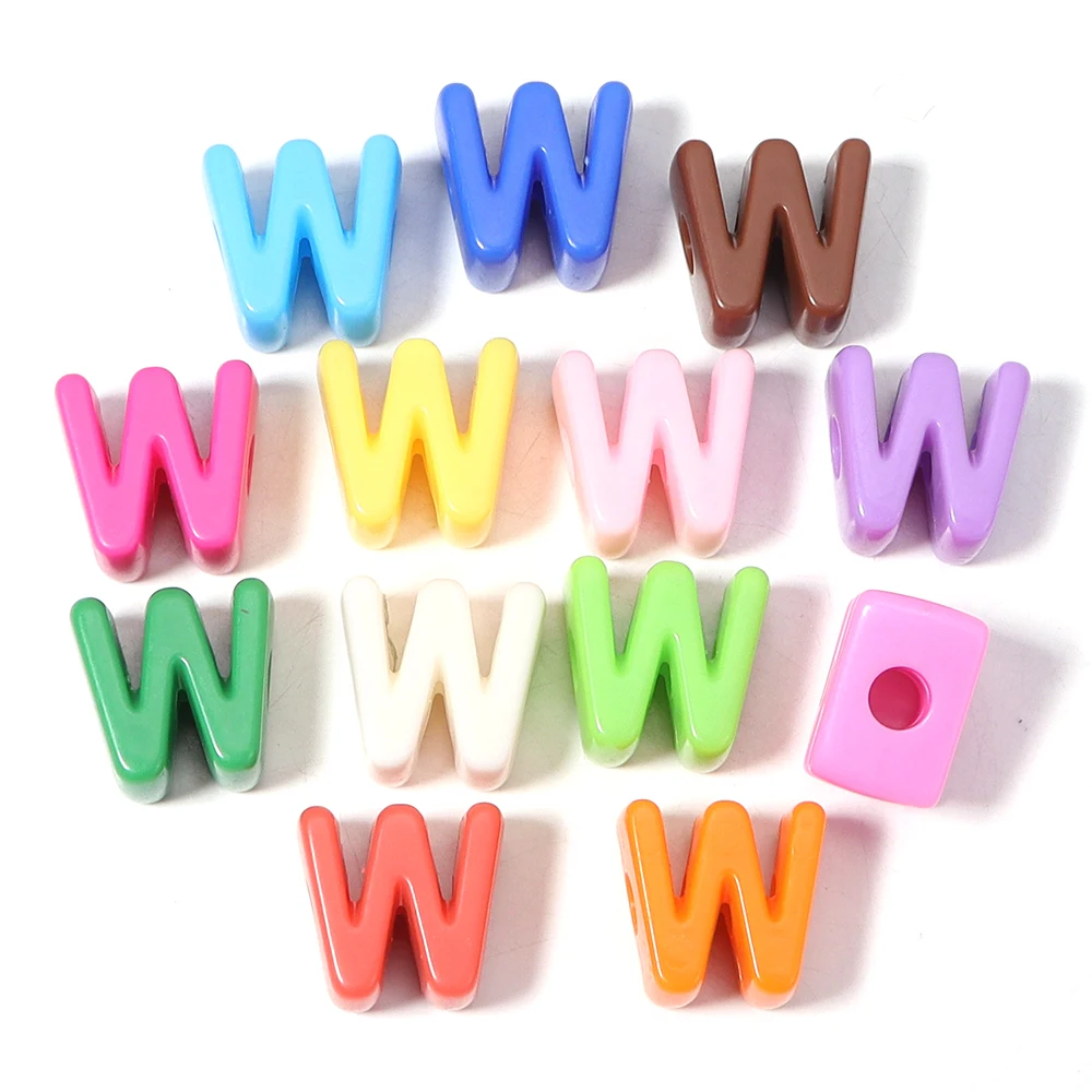 10 Stück Acrylperlen mit großem Loch, 26 englische Alphabet-Buchstabenperlen für Früherziehung, für DIY-Schmuck, Schlüsselanhänger, Lanyard-Zubehör – Detail 30