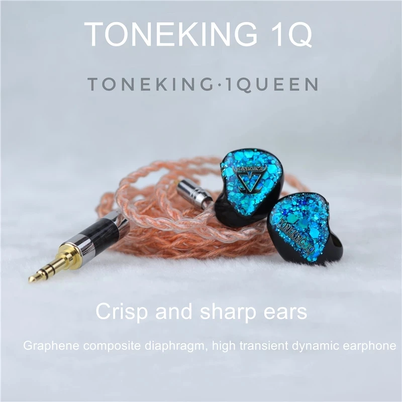 

TONEKING 1Q Flagship 10mm Dynamic Hifi Music Monitor DJ Studio Stage In-ear Earphone Custom Handmade 0.78/MMCX 2.5/3.5/4.4 Cable