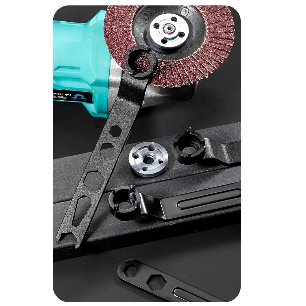 New Dual-purpose Angle Grinder Four-claw Wrench Thickened Adjustment Adjustment Tools 6-in-1 Hand Tool Machine Accessories