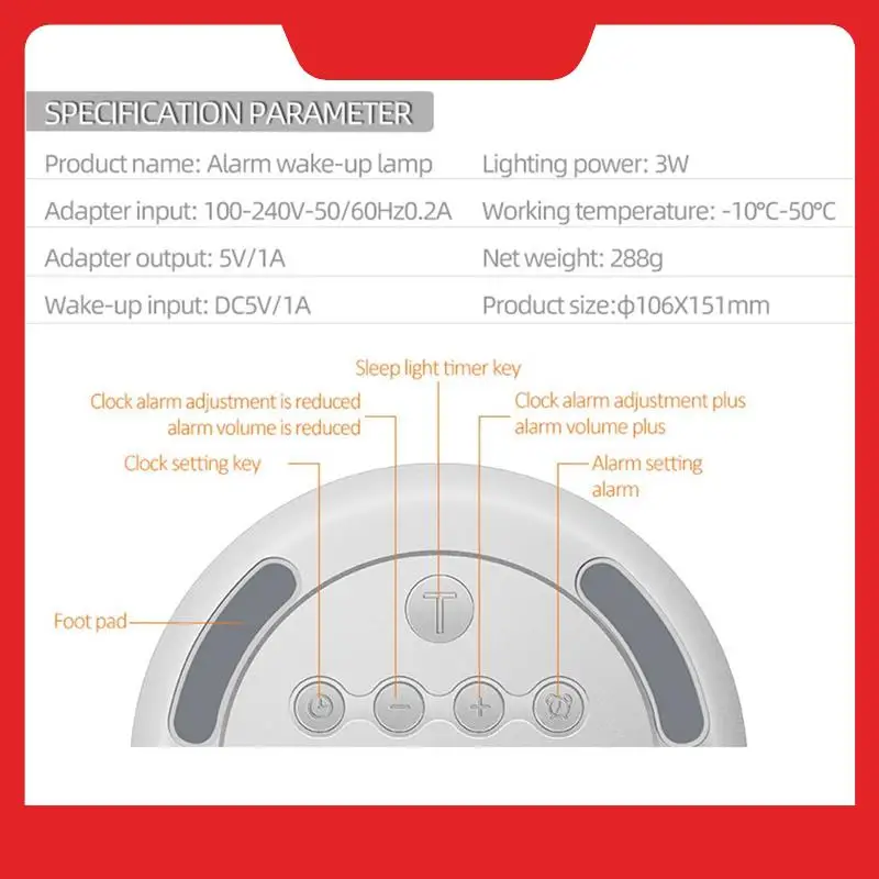 

Touch Wake Up Night Light With Sunrise Simulation Alarm Clock 2 Ways Dimmable Warm White For Kid Bedrooms