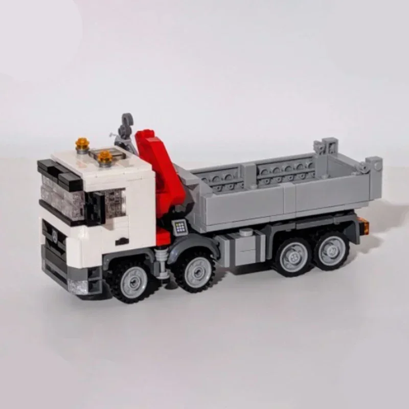 City Car Model MOC Building Brick Tipping Bucket Construction Vehicle Modular Technology Gift Holiday Assemble Children Toy Suit