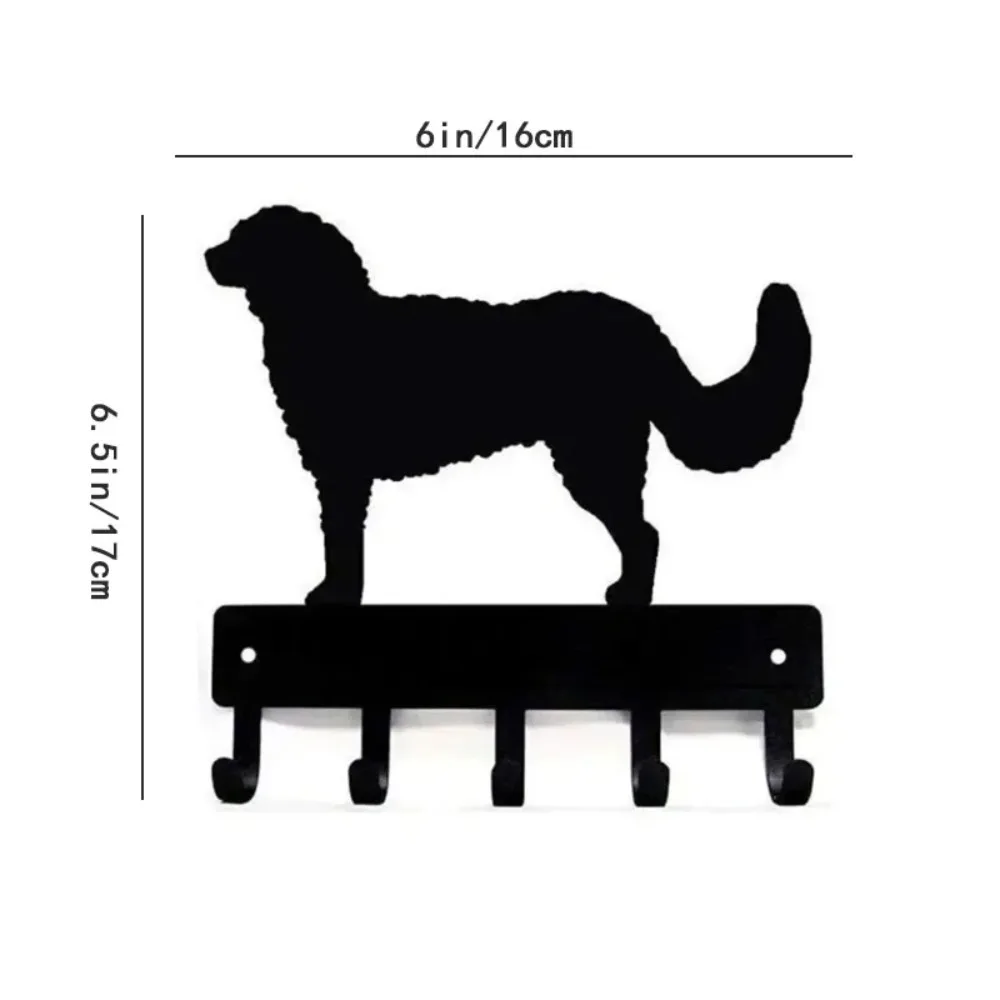 Goldendoodle Dog Key Holder Metal Wall Art - Decorative Organizer for Keychain, 6 or 9 Inch
