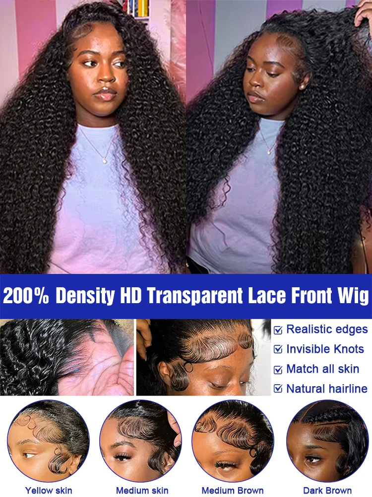 Malaysia Virgin Raw Wet and Wavy Human Hair Wig Preplucked Hairline Bleached Knots Transparent Hd Lace 300% Density Water Wave Full Lace Frontal Wig Bouncy Jerry Culry Human Hair Glueless Wig 40 42 In image 7