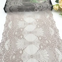 3y/lot W 21.50cm Dark Apricot Shiny Elastic Stretch Lace Trim For Lingerie Sewing Craft DIY Apparel Fabric Lace Garment Acce