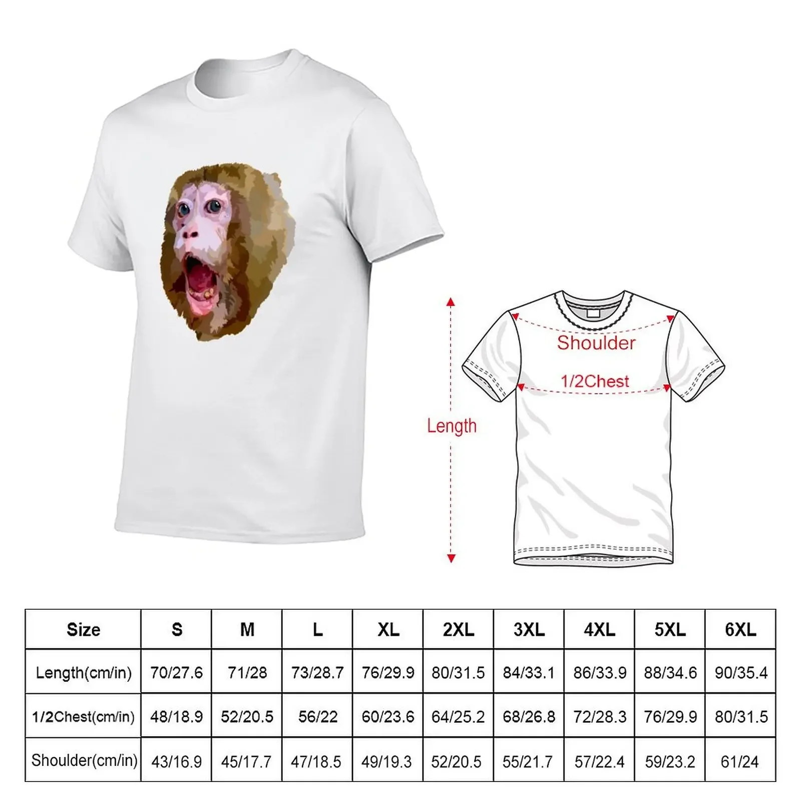 P is for Primate T-Shirt plus sizes heavyweights mens t shirts