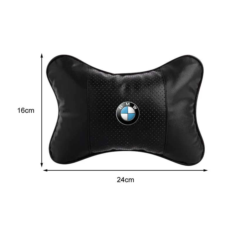 1/2Pcs Car Seat Headrest Auto Logo Neck Pillow Car Accessories For BMW M4 M8 5 Series E39 E60 E61 F10 F11 F07 G30 G31 G15 Z4 E89