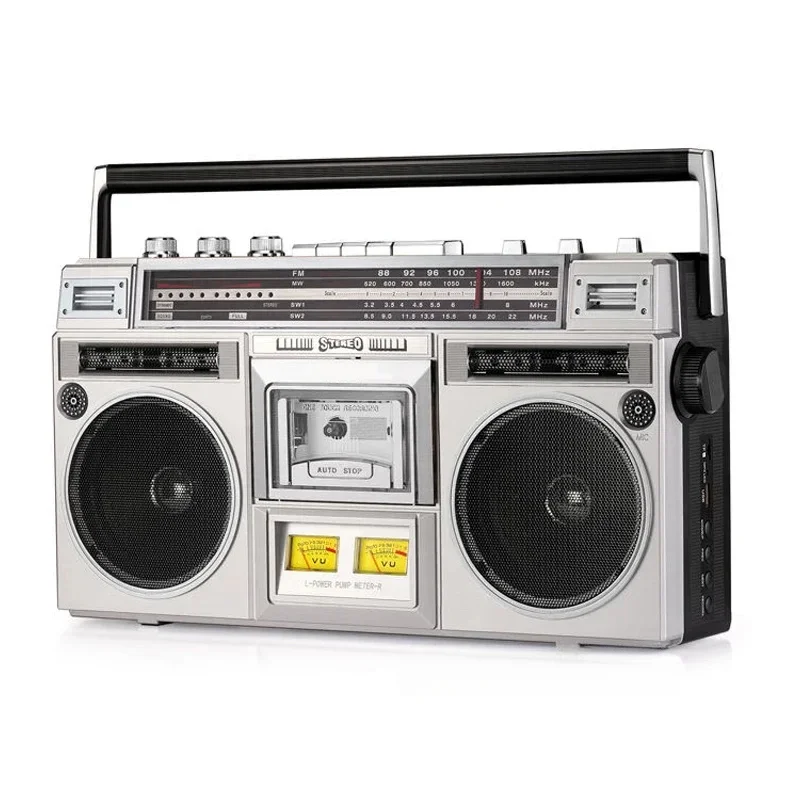 Retro Cassette Player Retro Tape Player Radio Transcription Receiver Bluetooth Speaker TF Card FM Caixa De Som Bluetooth