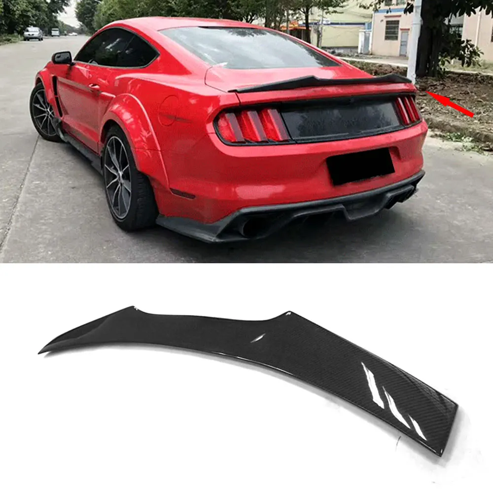 

VACOMUL High Quality Carbon Fiber Rear Trunk Lip Spoiler Wing For Ford Mustang Coupe 2-door 2015 2016 2017 Rear Bumper Lip