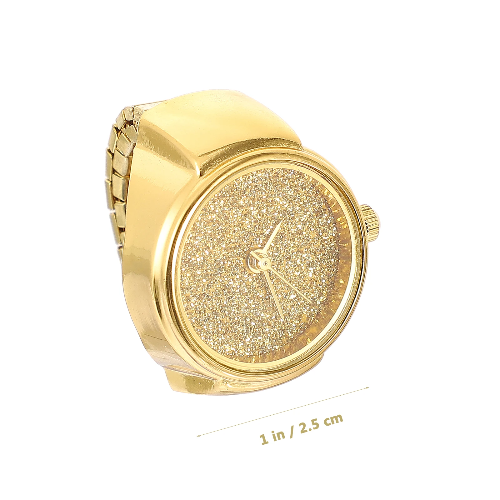 

Glitter For Women Men Finger Personalized Rhinestones Fashion Quartz Movement Simple Stylish Vintage Accessory Gift Birthday