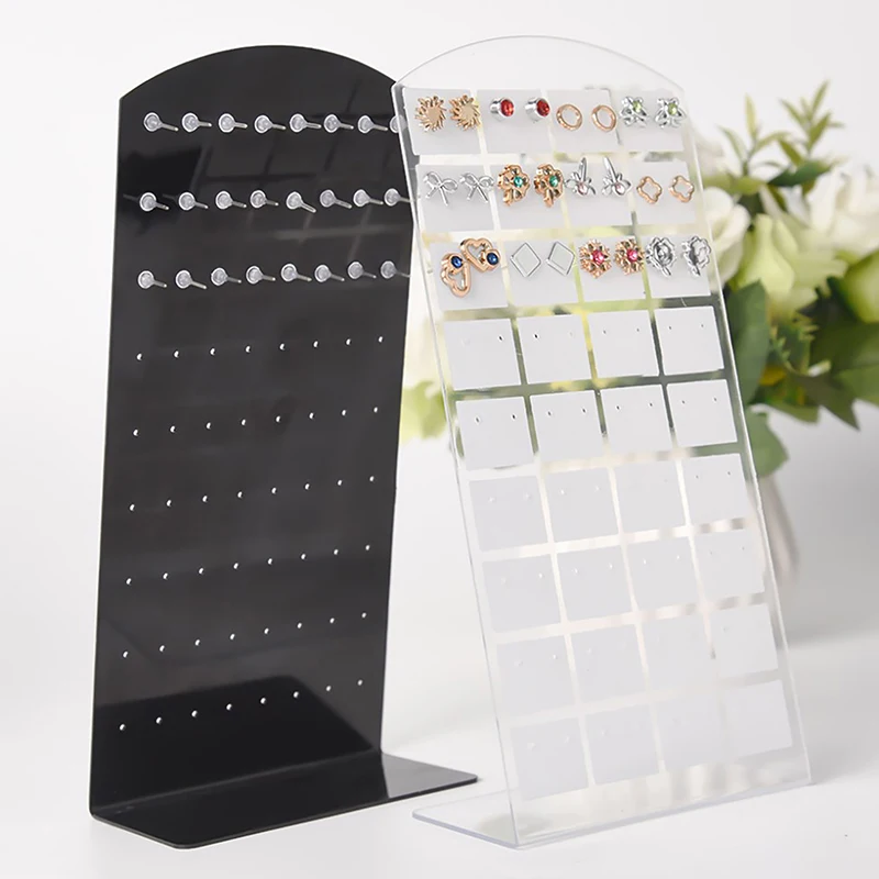 

48/72 Holes Creative Jewelry Earrings Studs Display Rack Portable Necklace Stand Storage Holder Fashion Organizer Storage Box