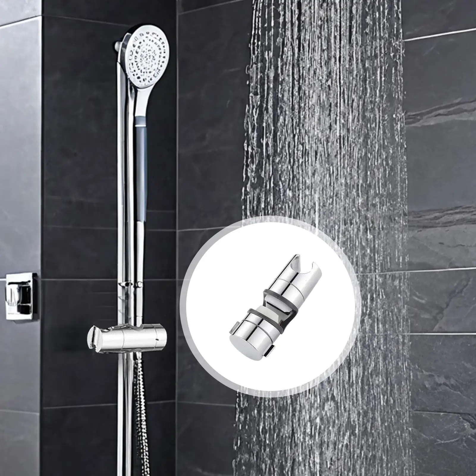 

Shower Wand Holder 22-25mm Sliding Bar Mount Rotatable Shower Sprayer Mount For Bathroom Dormitory Spa Cabin Home Apartment