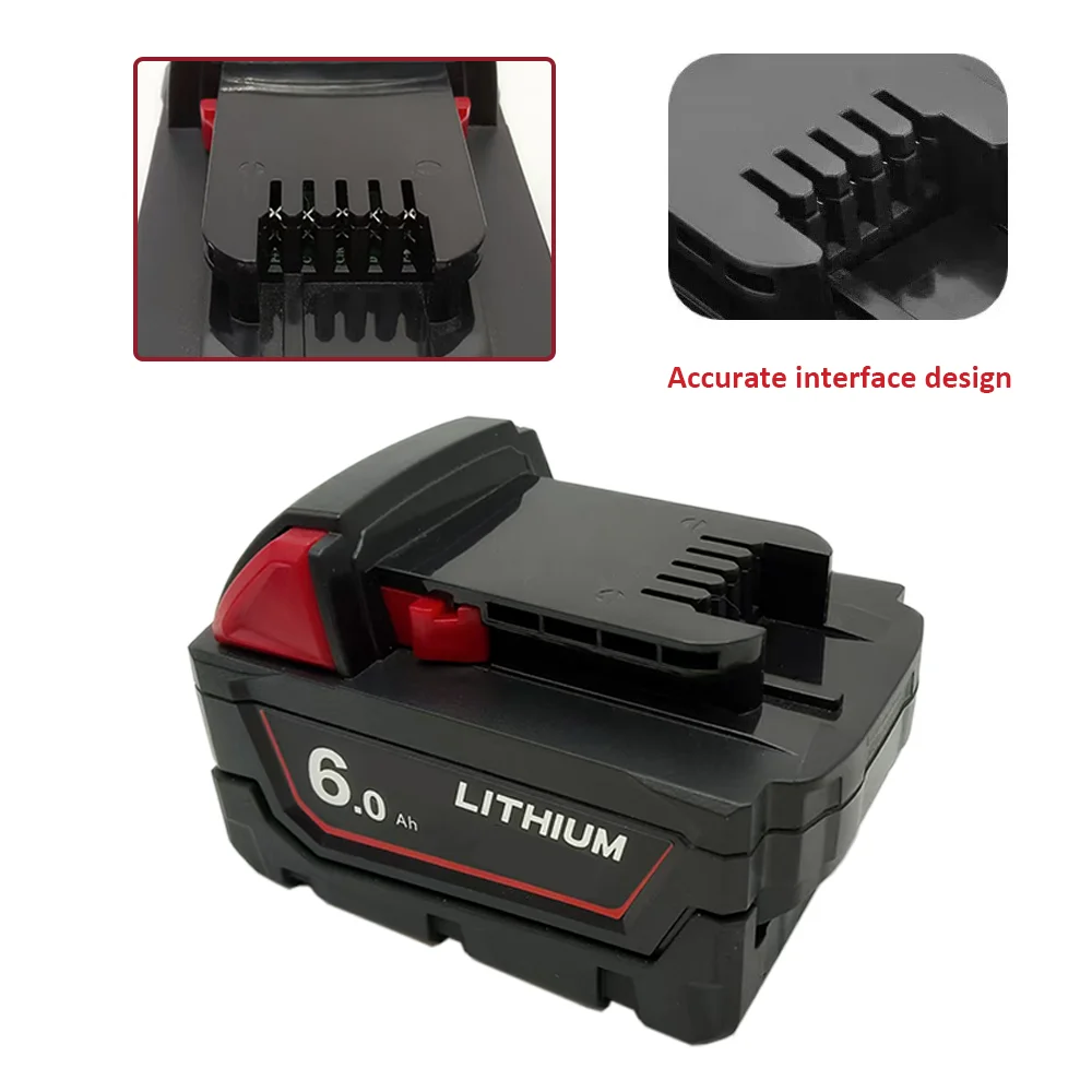 For Milwaukee 18V battery 6000mAH high energy battery ,for M18B5 48-11-2402 48-11-2411 48-11-2401 brand new battery