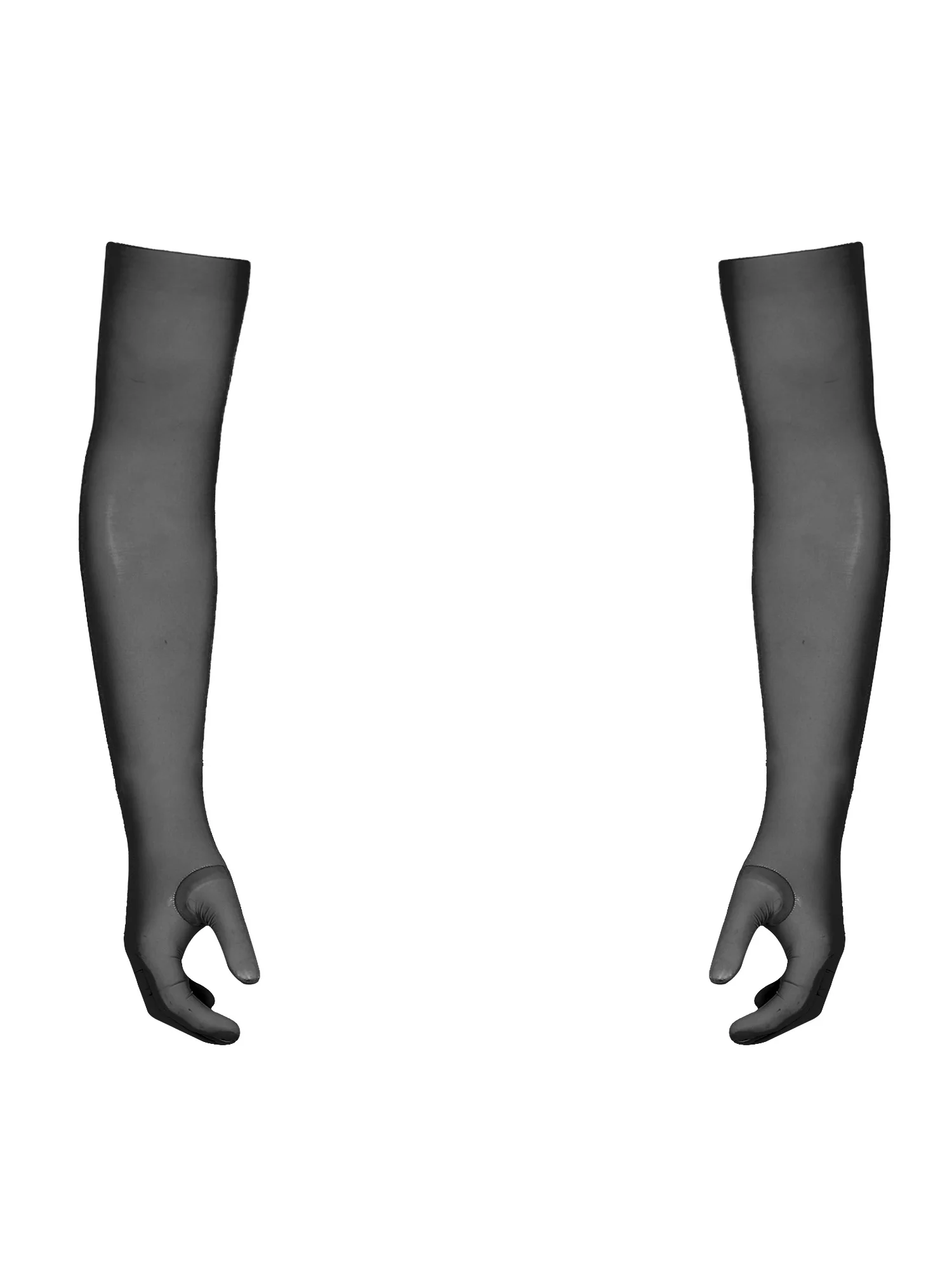 

Unisex Men Women Sexy Stretchy Gloves Thin Transparent Long Gloves 1 Pair Soft Breathable Mittens Performance Party Elasticity