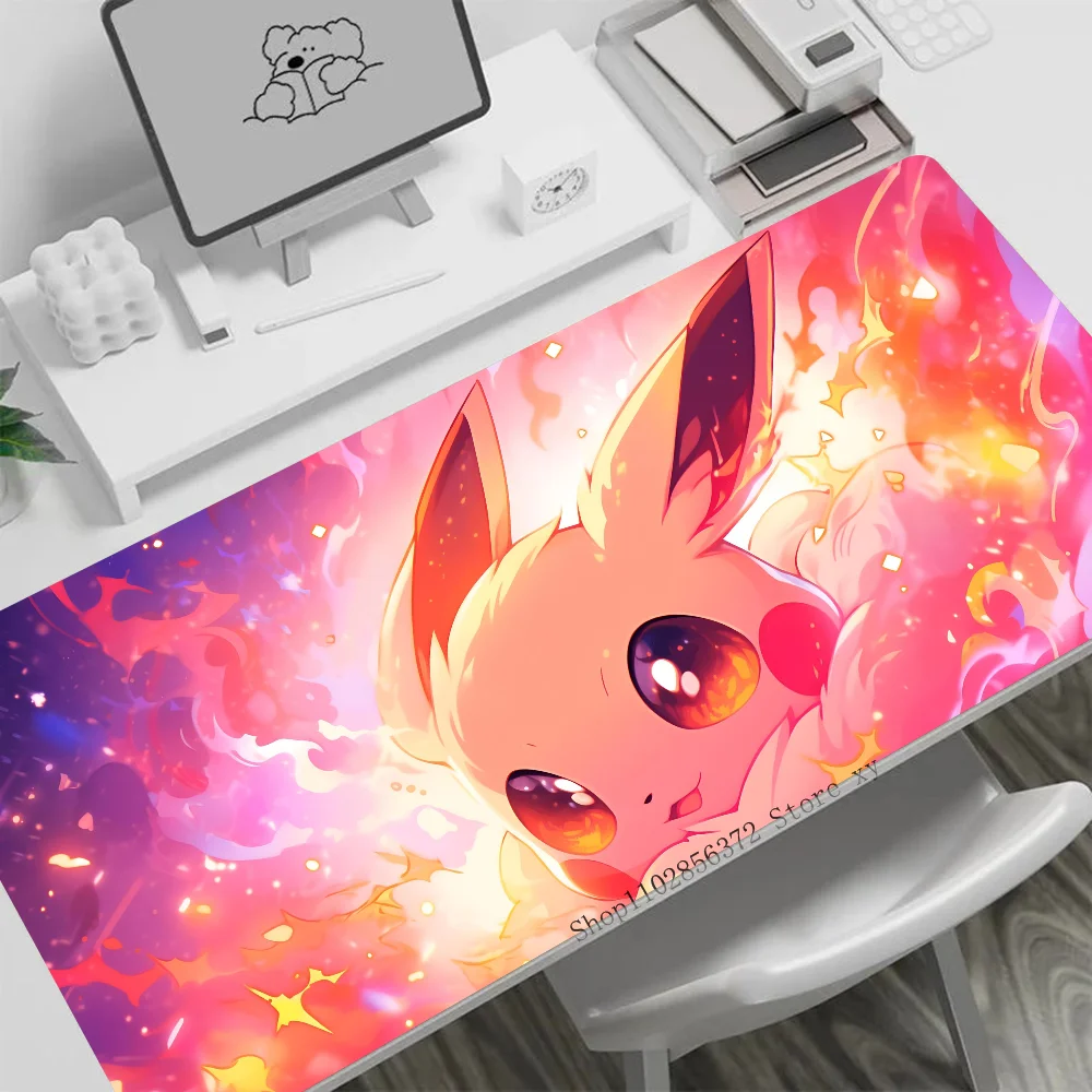 1pc EEVEE Pokemons Non-slip Mouse Pad Suitable For Office Computers Laptops E-sports Game Desk Mats XXL Keyboard