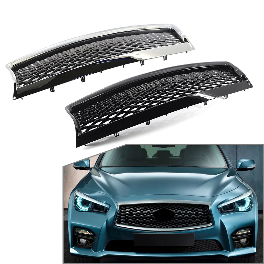 

Honeycomb Front Bumper Center Upper Mesh Grille Grill Car Accessories For Infiniti Q50 Q50S 2014 2015 2016 2017