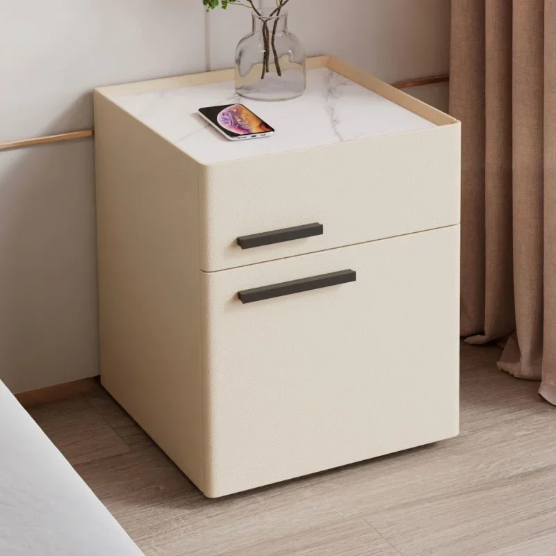 

Smart bedside table, safe, integrated cabinet 2024 new light luxury bedroom, home password with lock, solid wood bedside
