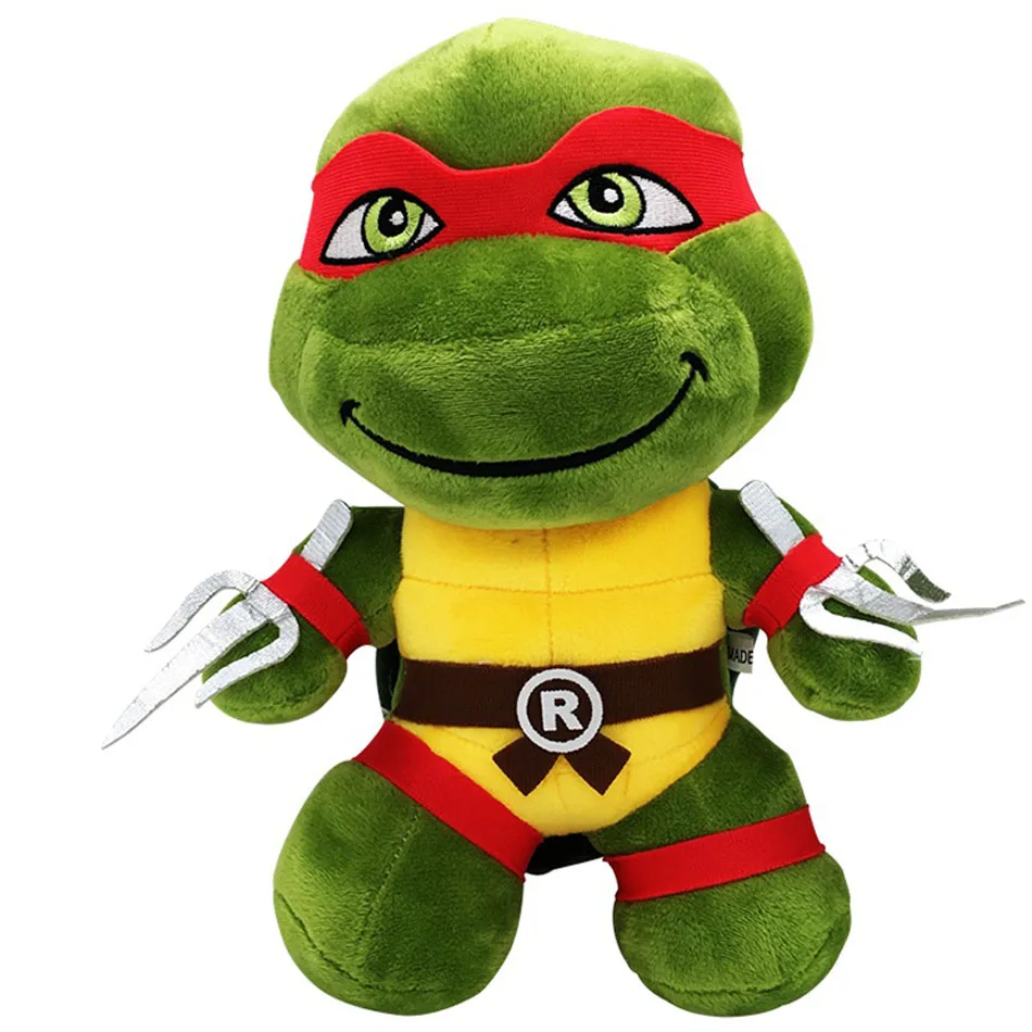 25cm Ninja Turtles Plush Dolls Anime Game TMNT Leo Raph Mike Don Stuffed Animals Decoration Ornament Toys for Kids Birthday Gift