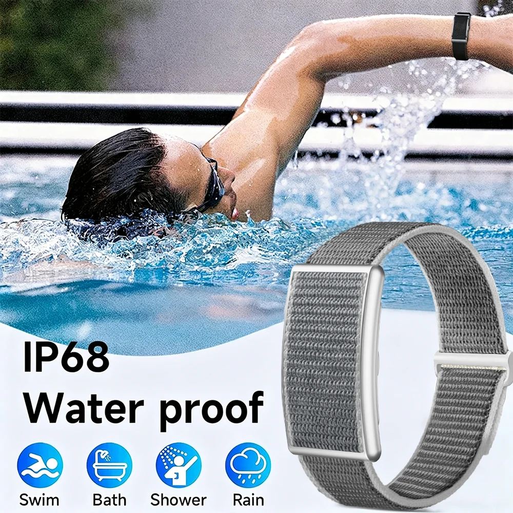 Fitness Tracker Smart Band Ultra-Thin Light IP68 Waterproof Heart Rate Blood Oxygen Monitor Long Battery Alarm Clock view 2