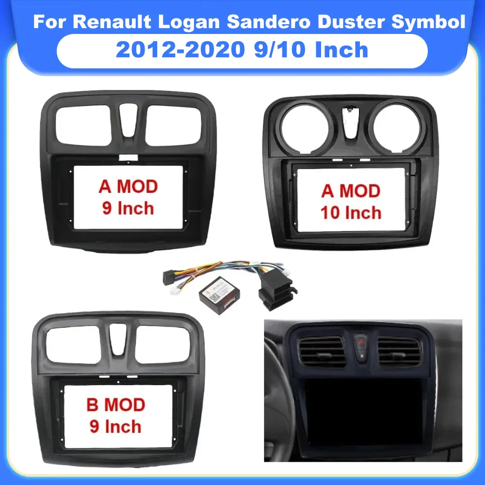 9 Inch 10 Inch Car Frame Fascia Adapter Android Radio Dash Fitting Panel Kit For Renault Logan Sandero Duster Symbol 2012-2020