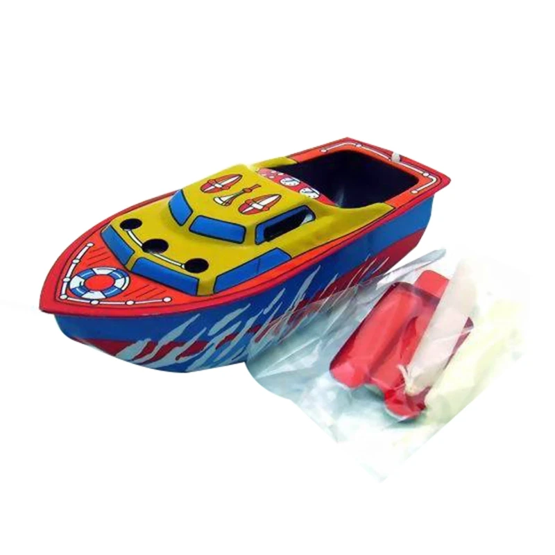 Candle Ship Collectable Tin Toy Steam Boat Candle Powered Boat Tin Vehicle Toy Student Physics Learning Science Gadget