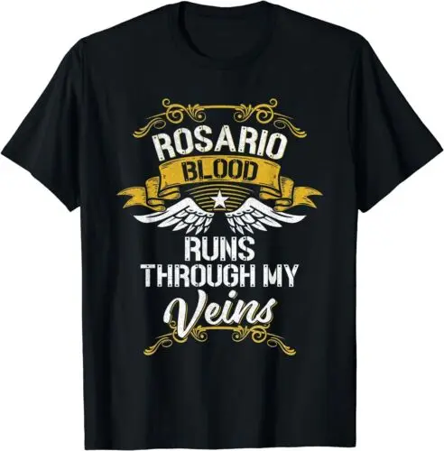 

NEW LIMITED Retro Christian Rosario Blood Runs Through My Veins T-Shirt