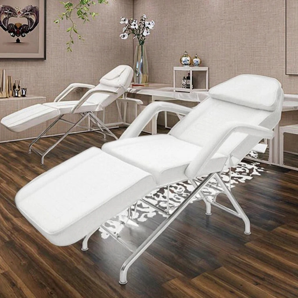 Modern opvouwbaar draagbaar stalen handmatig verstelbaar schoonheidssalon tattoo massagetafelbed