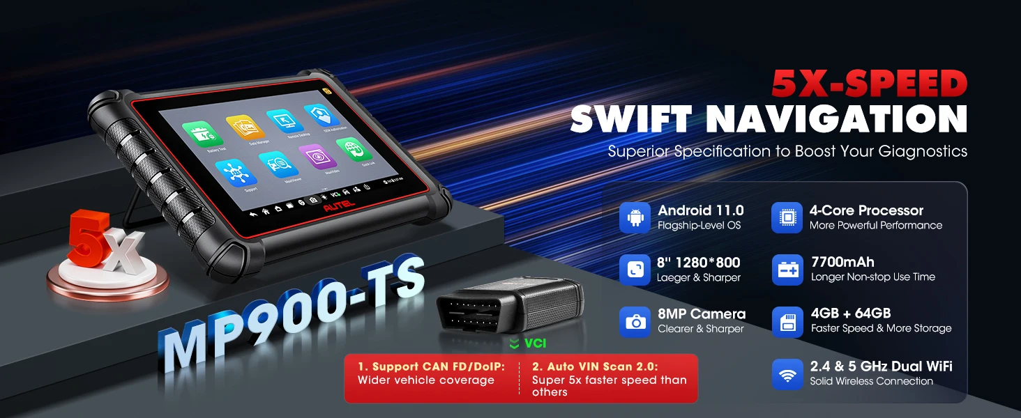 Autel MaxiPRO MP900TS MP900 TS OBD2 Diagnose-Scanner TPMS Programmier- und Diagnosewerkzeug Upgrade von MaxiSYS MS906TS CANFD & DOIP – Detail 13