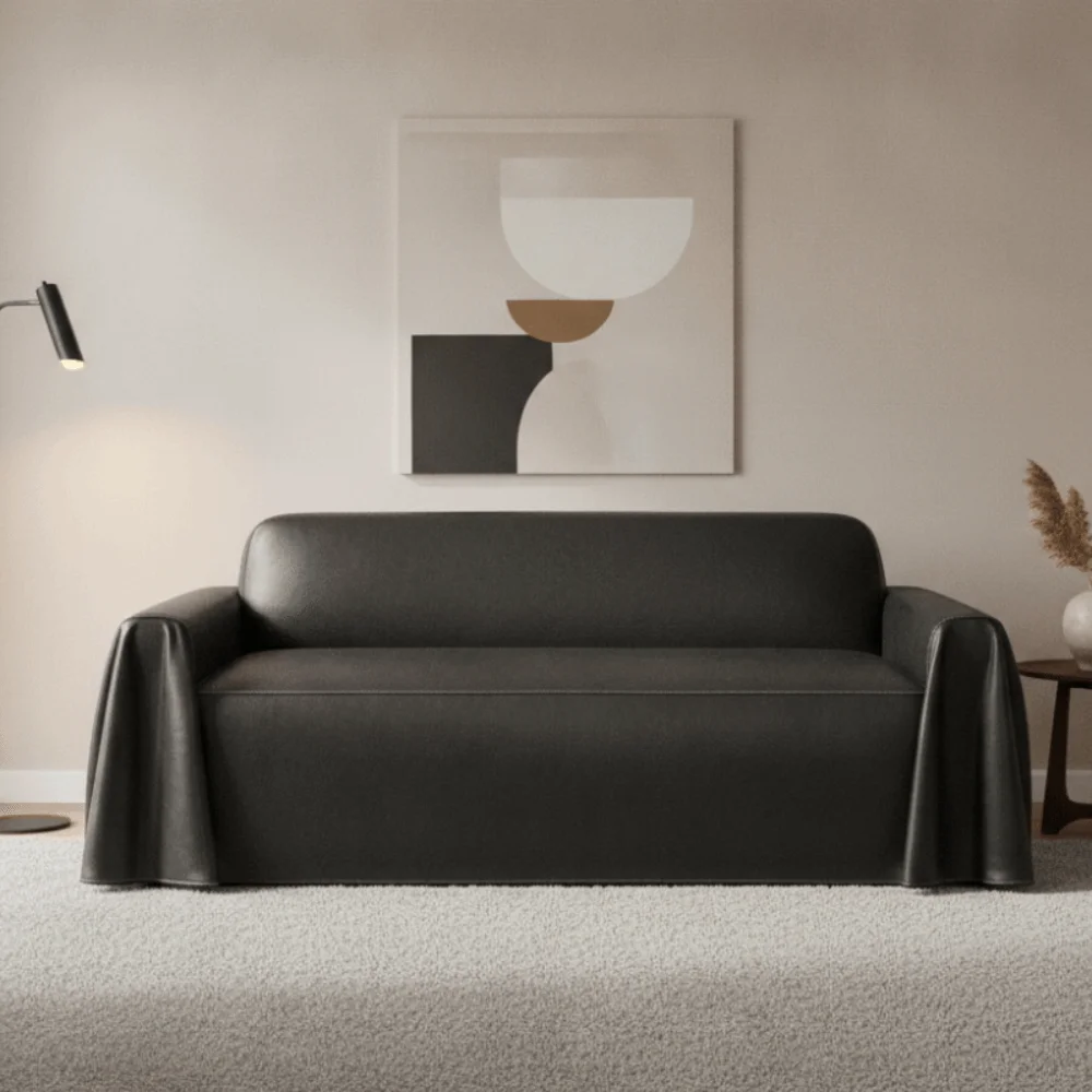 Waterproof PU Leather Sofa Cover Stain-Resistant Anti-scratch Couch Seat Protector Full Cover Wear-resistant Slipcover