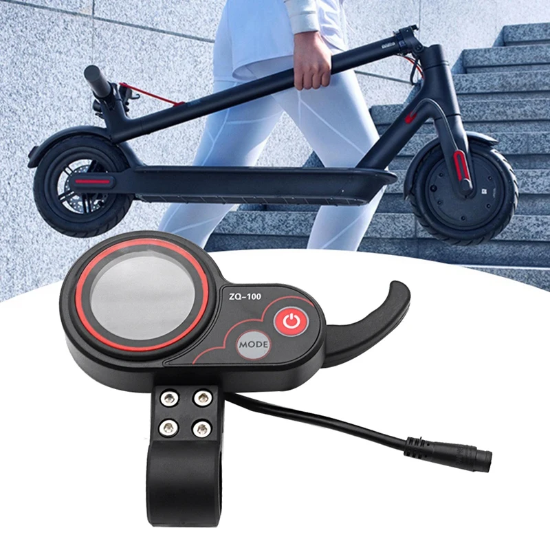 ZQ-100 Mileage Meter Speed Adjustable Electric Scooter Meter 6 Pin Display For Electric Scooter Dashboard Accessories