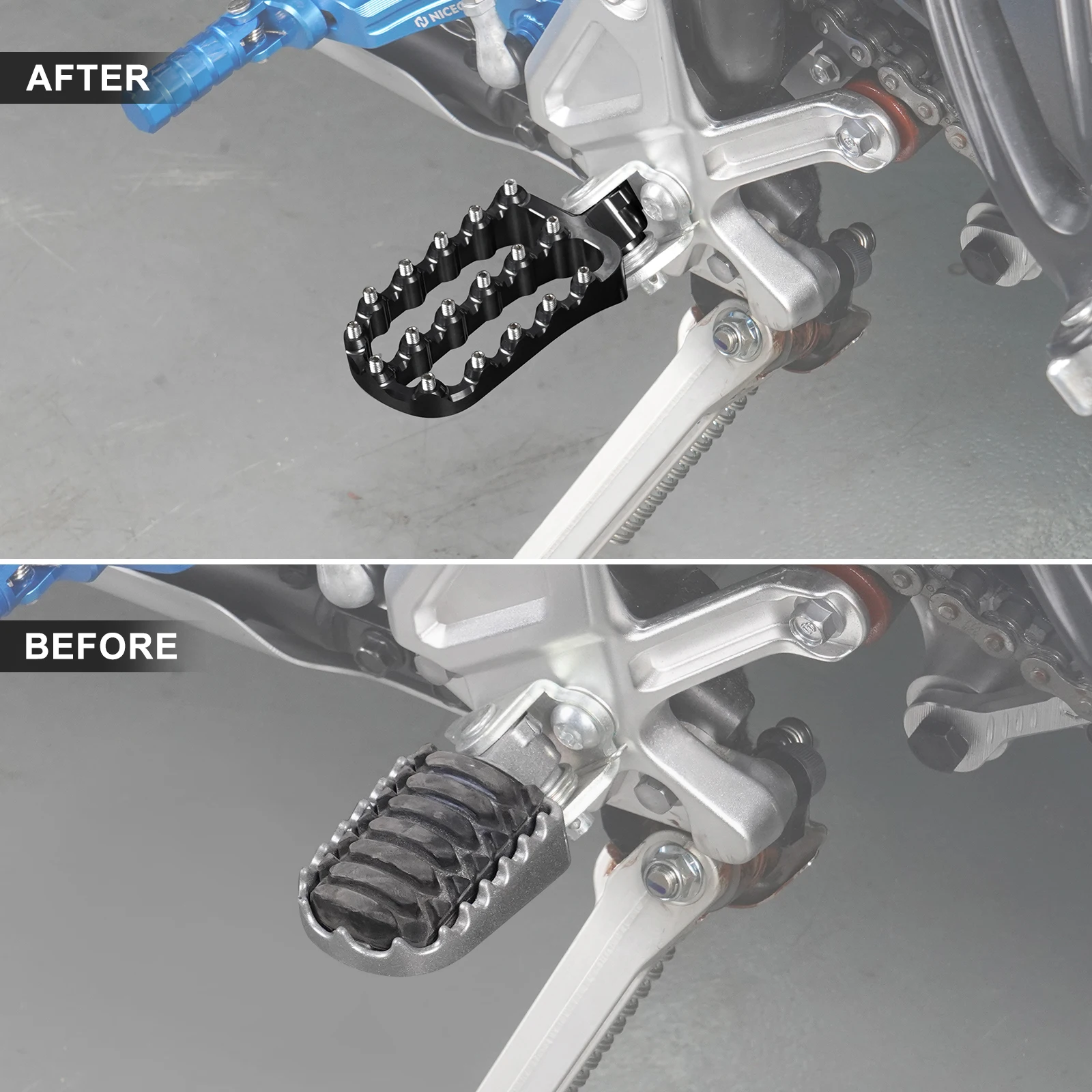 NICECNC Wide Foot Pegs Footrest&Brake Lever Pedal Extender For Yamaha Tenere 700 Rally Edition 2020-2024 Rally Edition 2020-24 - Image 4