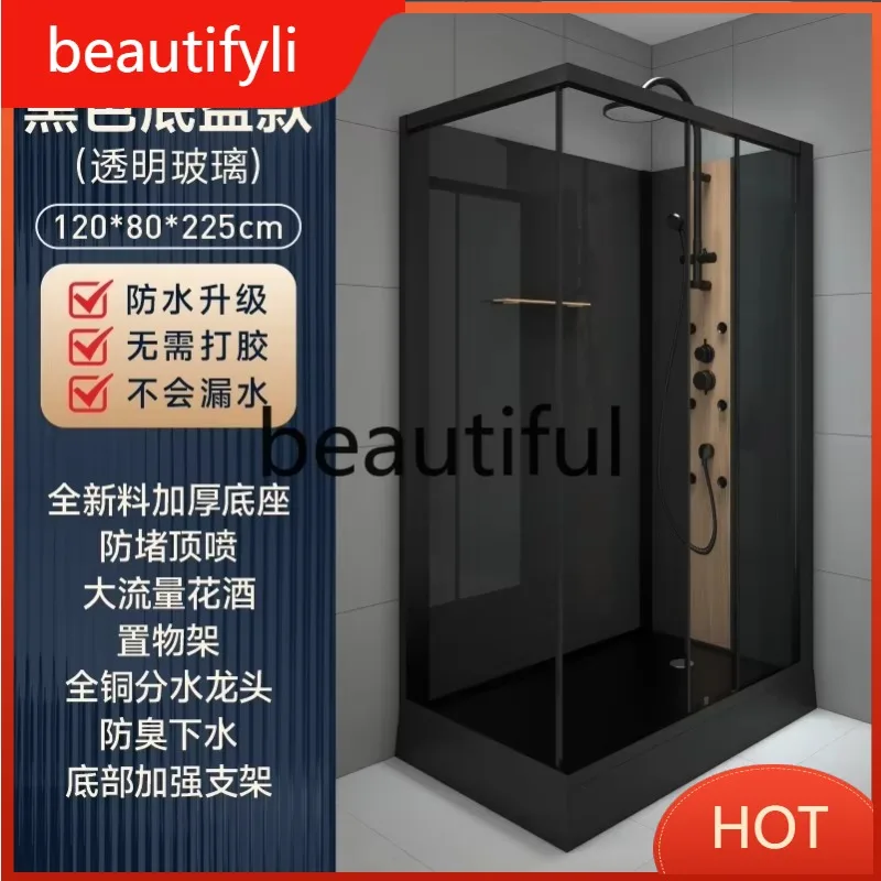 B573 Integrated shower room Integrated bathroom Indoor toilet Dry and wet separation Integrated bathroom Glass sliding door