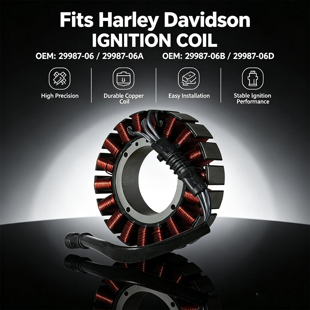 Motorcycle Stator Coil For Harley Davidson FLHR FLHPE FLHP FLHPEI FLHRC FLHRS 103 Road King Classic Custom  Generator Ignition