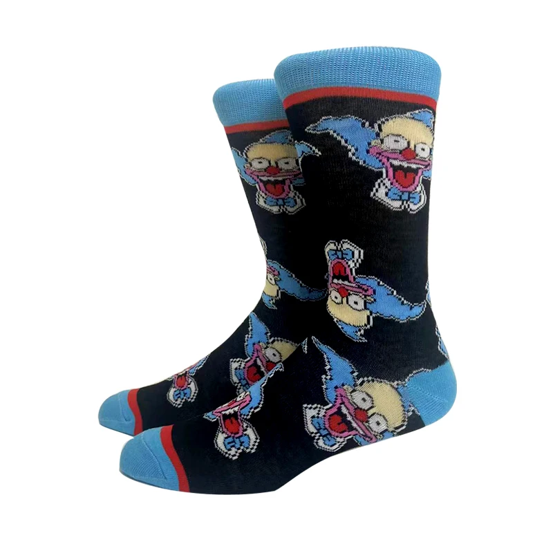 2023 New The Simpsons Harajuku Cartoon Autumn Women Men Socks Personality Skateboard Socks Anime Middle Tube Cotton Unisex Socks