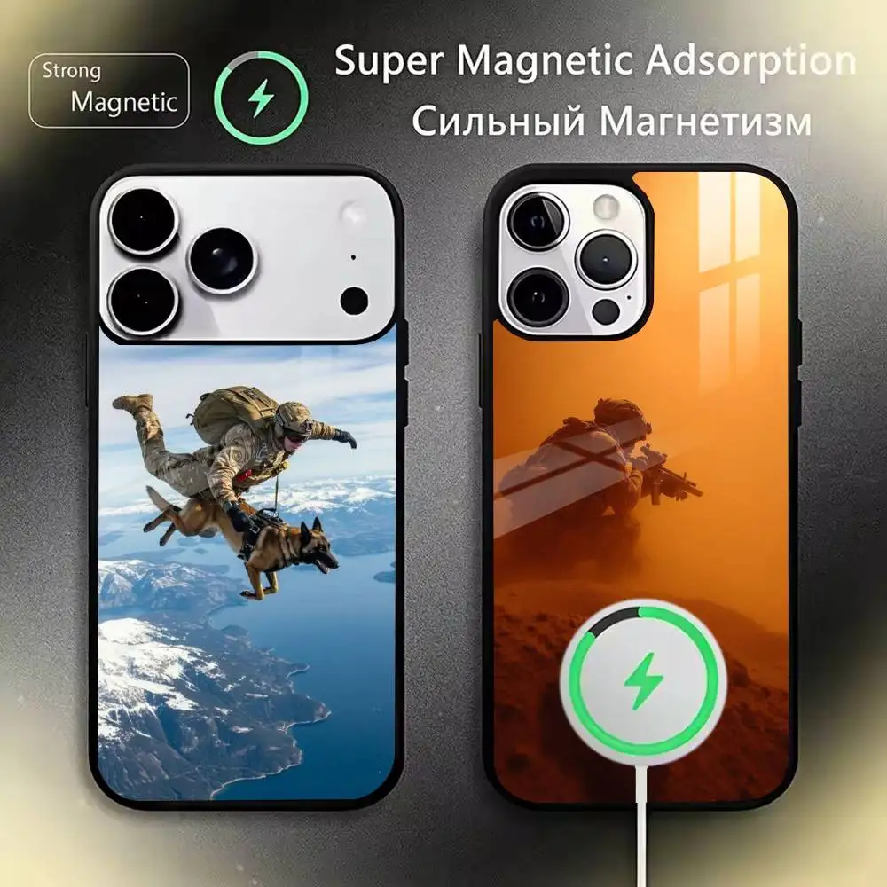 1st SFOD-D Delta Force Phone Case For iPhone 11,12,13,14,15,16,17Plus,Pro,Max for Wireless Charging